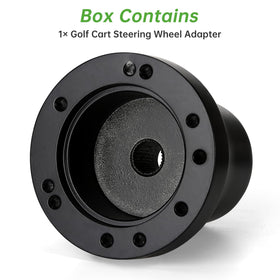 Stylish black finish upgrade for Yamaha golf cart steering wheel.