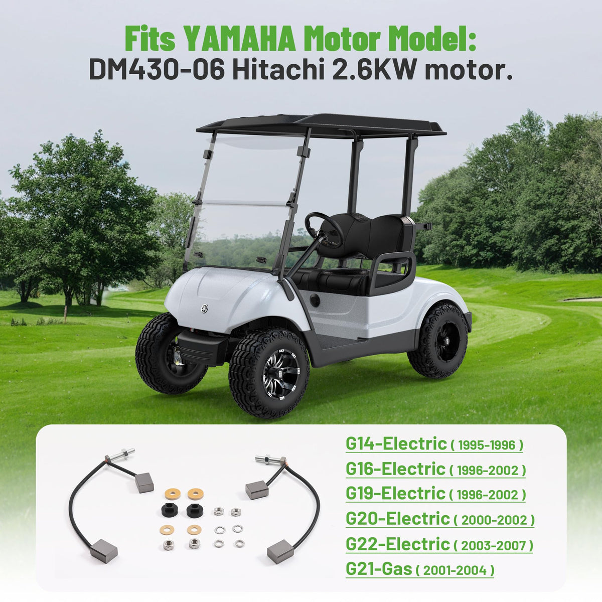 10L0L Yamaha motor brush kit installation-ready replacement.