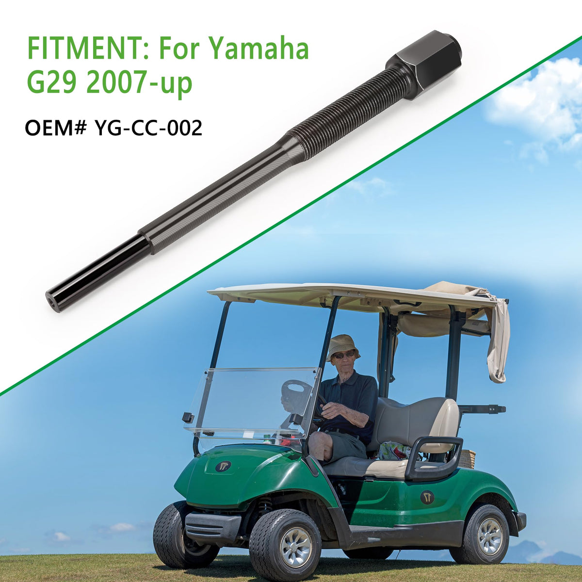 High-quality steel puller bolt ready for Yamaha G29 clutch service