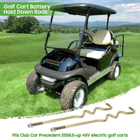 Zinc-plated steel rods resist corrosion in moisture-prone battery compartments.