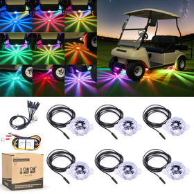 10L0L golf cart rock light kit pod setup for bold underglow aesthetics