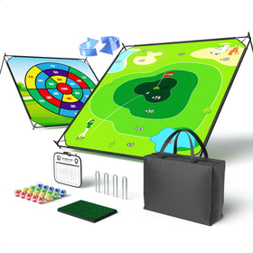 1GoTo-G Battle Golf chipping board with sticky balls for indoor or outdoor practice.