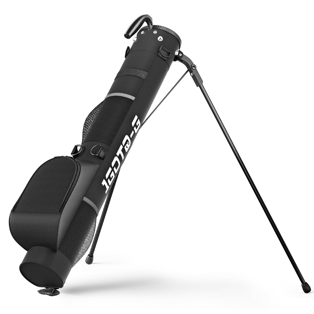 1GoTo-G lightweight stand bag front view, compact carry for weekend rounds