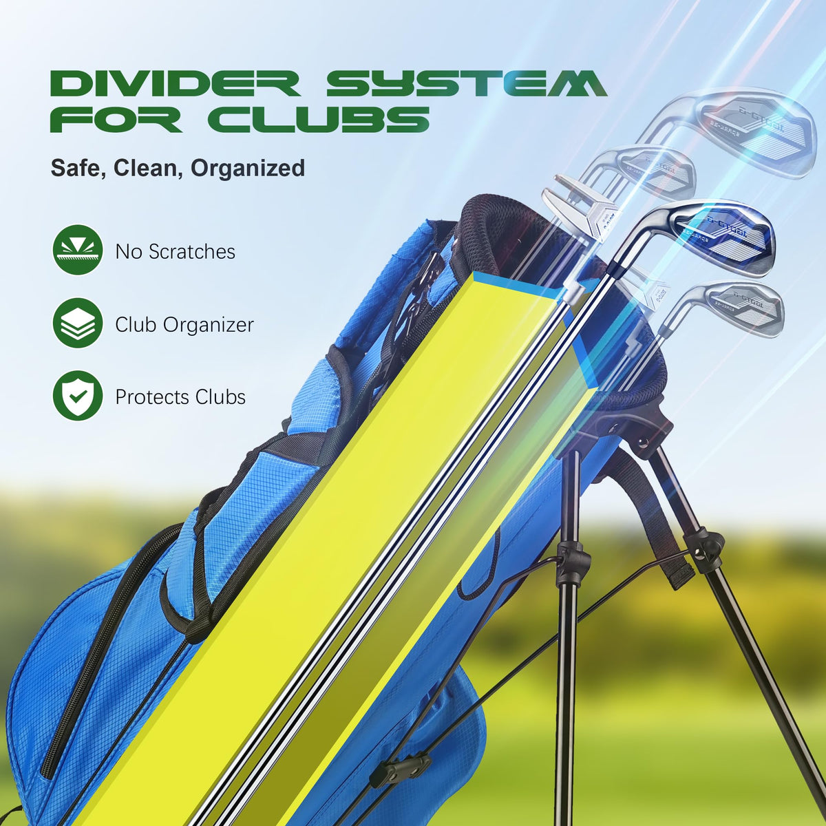 1GoTo-G Junior Golf Stand Bag adjustable straps for comfortable carrying