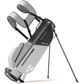 1GoTo-G junior golf stand bag front view showing organized clubs for quick access.