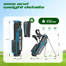 1GoTo-G junior golf stand bag padded shoulder strap for comfortable carry