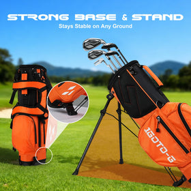 1GoTo-G Junior Golf Stand Bag rain hood, keeps clubs protected in rain.