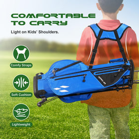 1GoTo-G Junior Golf Stand Bag side pockets for easy access to essentials