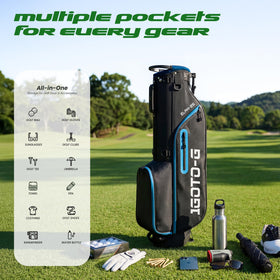 1GoTo-G junior golf stand bag soft-lined valuables pocket for secure items
