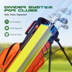 1GoTo-G Junior Golf Stand Bag sturdy base, stable on diverse surfaces.