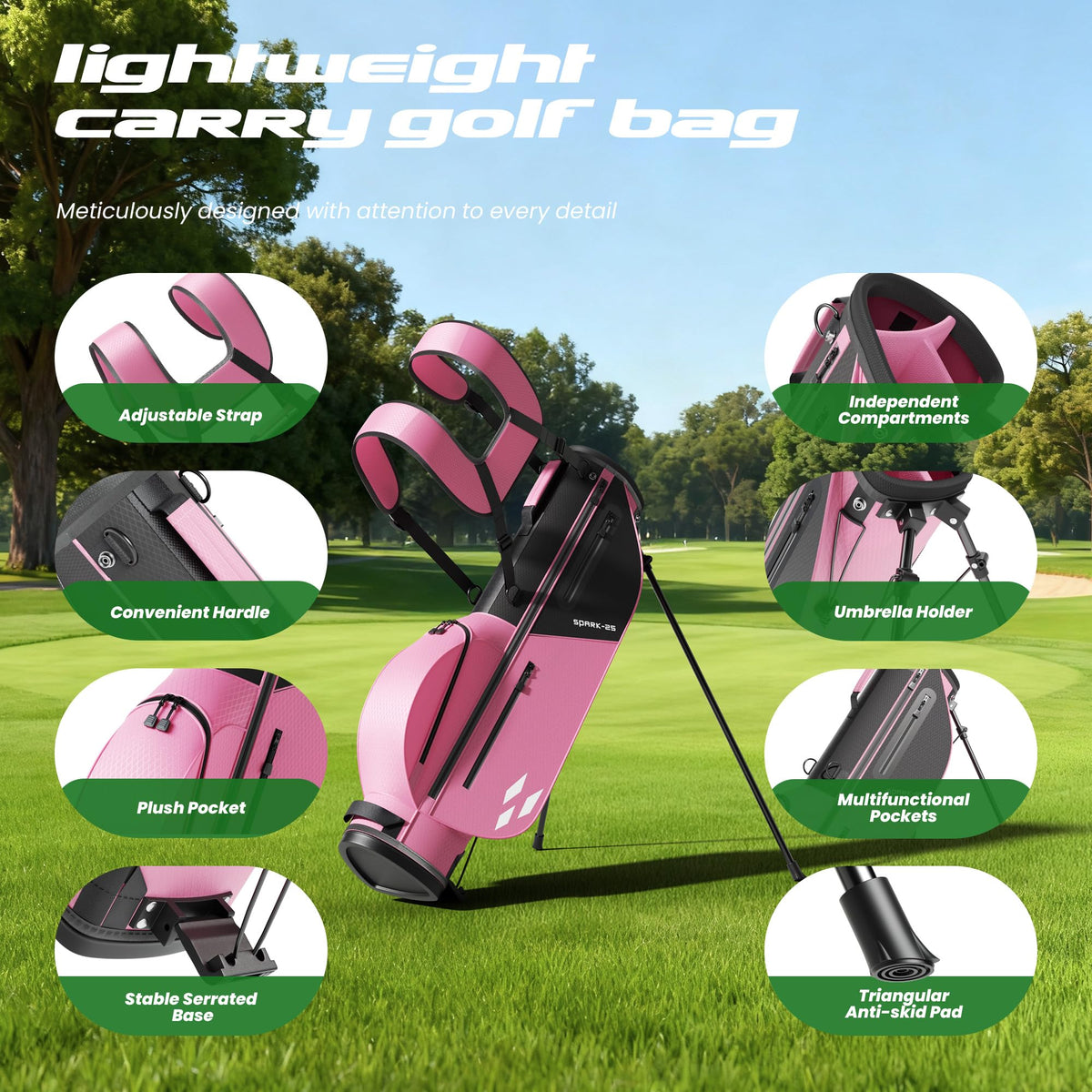1GoTo-G precise putter with zinc alloy head for stable strokes