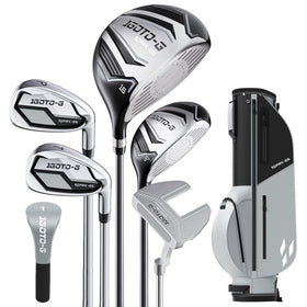 1GoTo-G kids golf set stand bag shows portable storage for on-course practice.