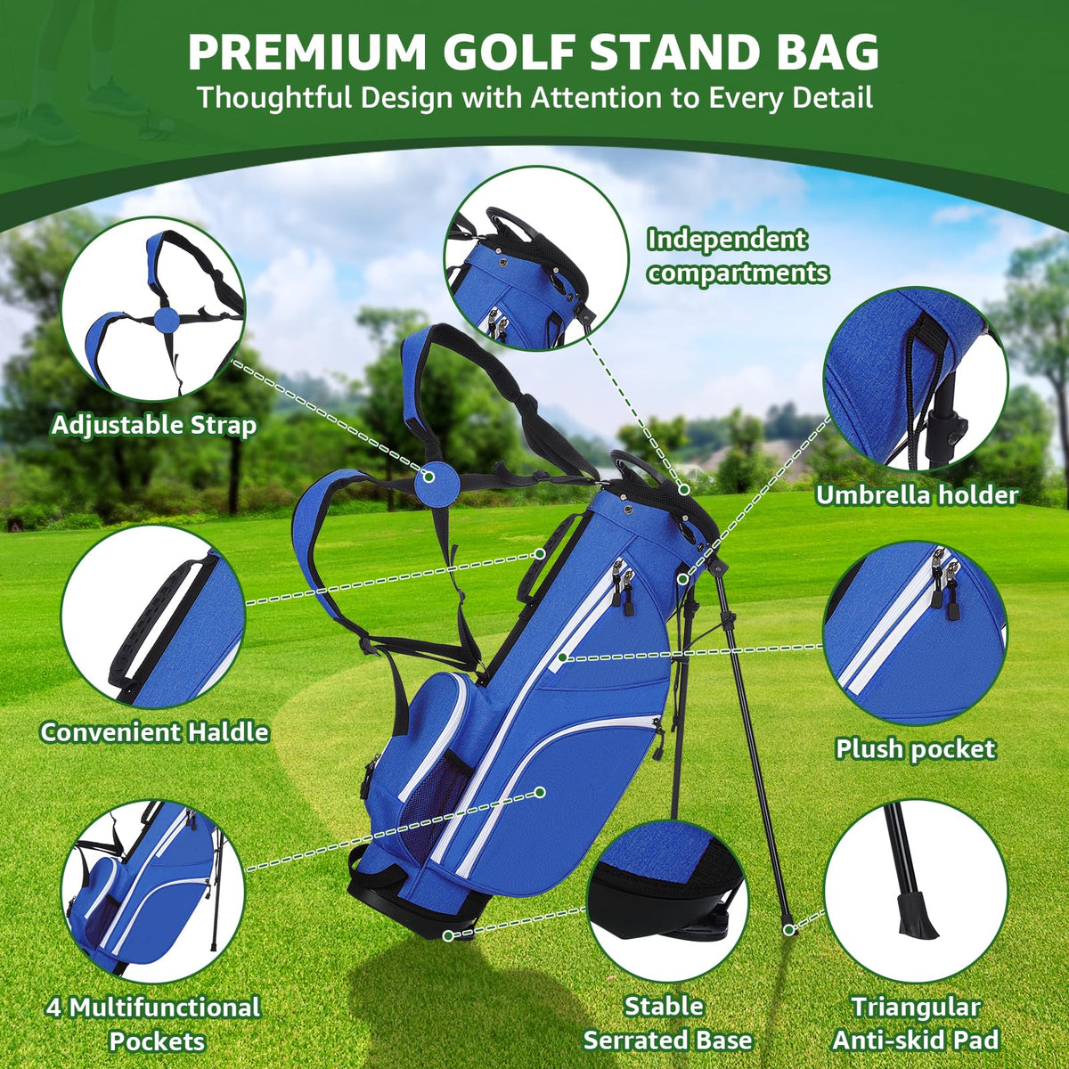 1GoTo-G putter with anti-slip surface and alignment line