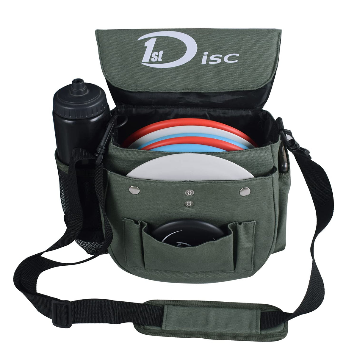 Bag features and pockets ideal for carrying discs and accessories.