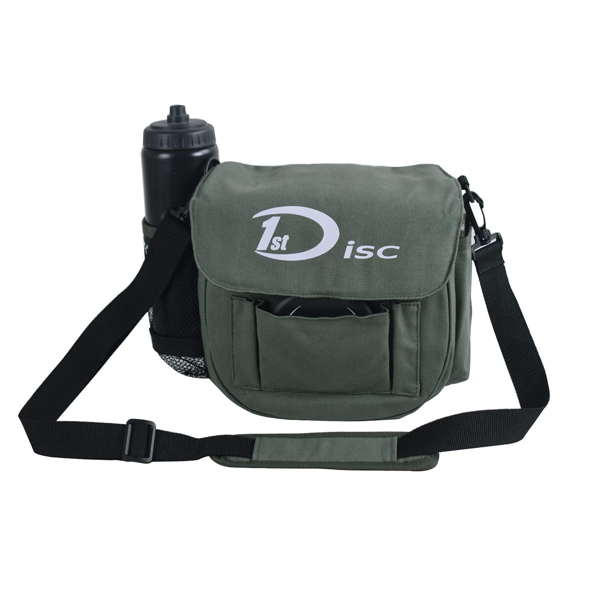 Overall DISC golf starter set neatly arranged in a compact carry bag.