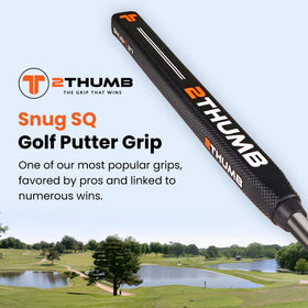 2 Thumb Snug SQ 33 black grip offers lightweight feel for quicker wrist action.