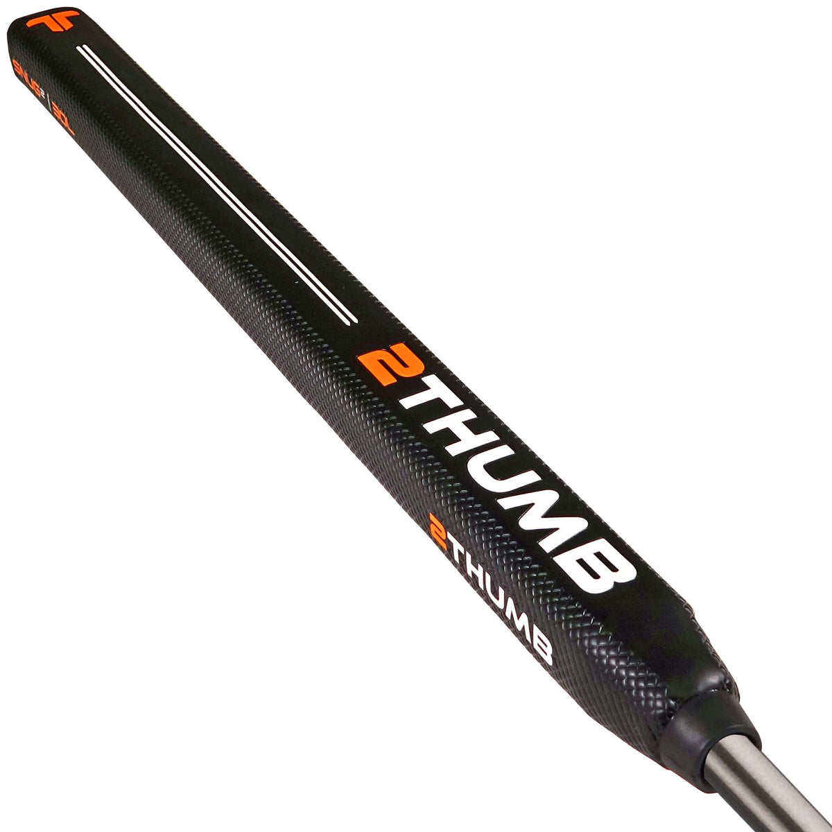 2 Thumb Snug SQ 33 golf putter grip with soft flat texture for smoother putting.