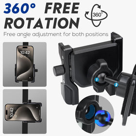 2thpart 360-degree rotatable joint enables portrait and landscape use.