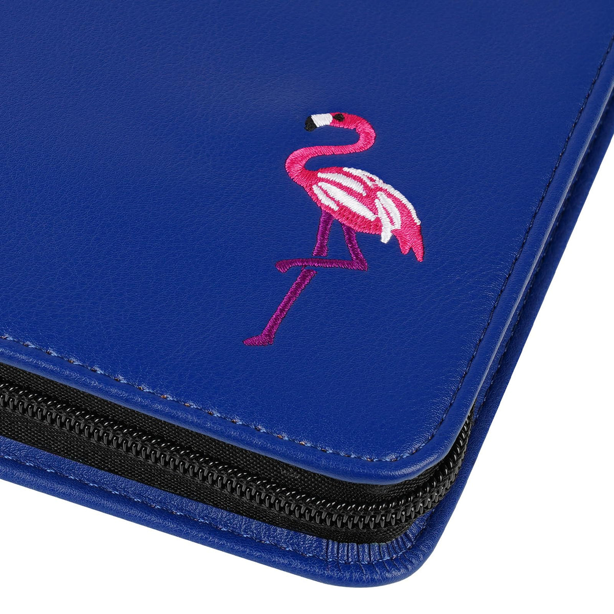 2thpart Flamingo embroidery detail on the case adds stylish flair.