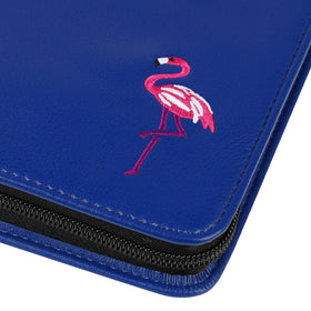 2thpart Flamingo embroidery detail on the case adds stylish flair.