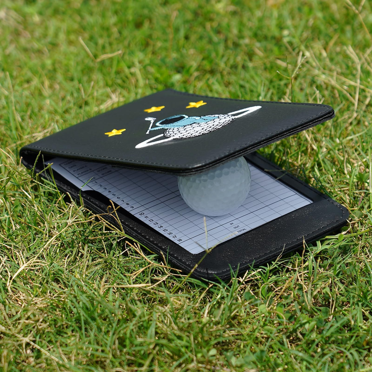 Slim black design suitable for golf bag or pocket