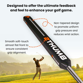 2 Thumb OG Lite 35 putter grip black weighs 60g for lightweight handling