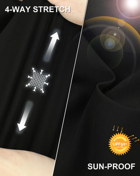 33,000ft men's golf pants active waistband demonstrates flexible, tucked-in look.