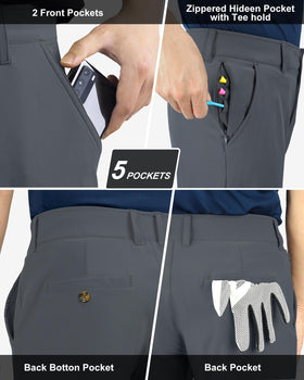33000ft concealed-zip pocket with tee holders keeps essentials secure.