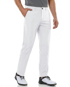 33,000ft men's golf pants slim fit with 5 pockets for secure storage on the course.