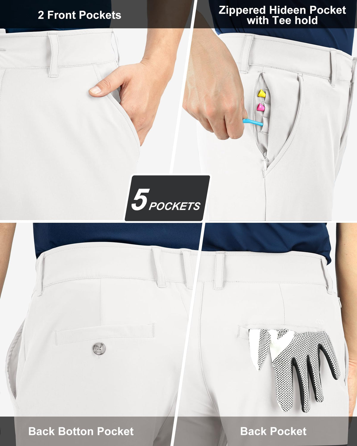 33000ft men's golf pants UPF 50 sun protection for sunny days