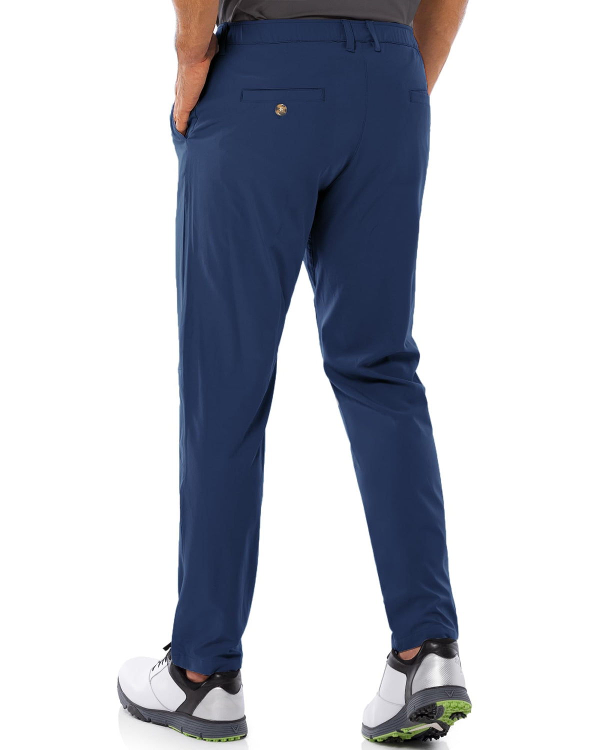 33,000ft golf pants showing hidden zip pocket for secure small items.