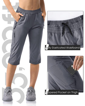 33000ft four-way stretch capri supports unrestricted movement