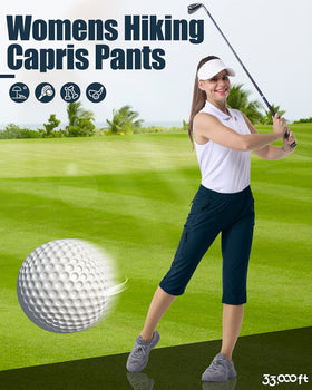 33000ft capri pants offer 4-way stretch for unrestricted movement