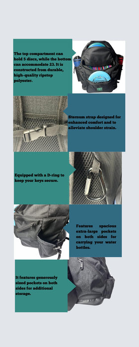 3Skull SK2 multiple pockets for phone, scorecard, and towels