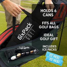 6ixPack Golf Cooler Bag detachable strap for versatile carrying