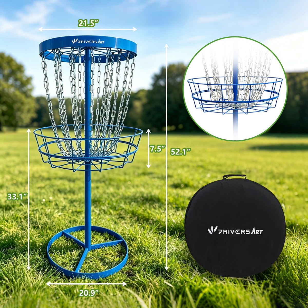 7RiversART all-weather metal frame withstands outdoor practice