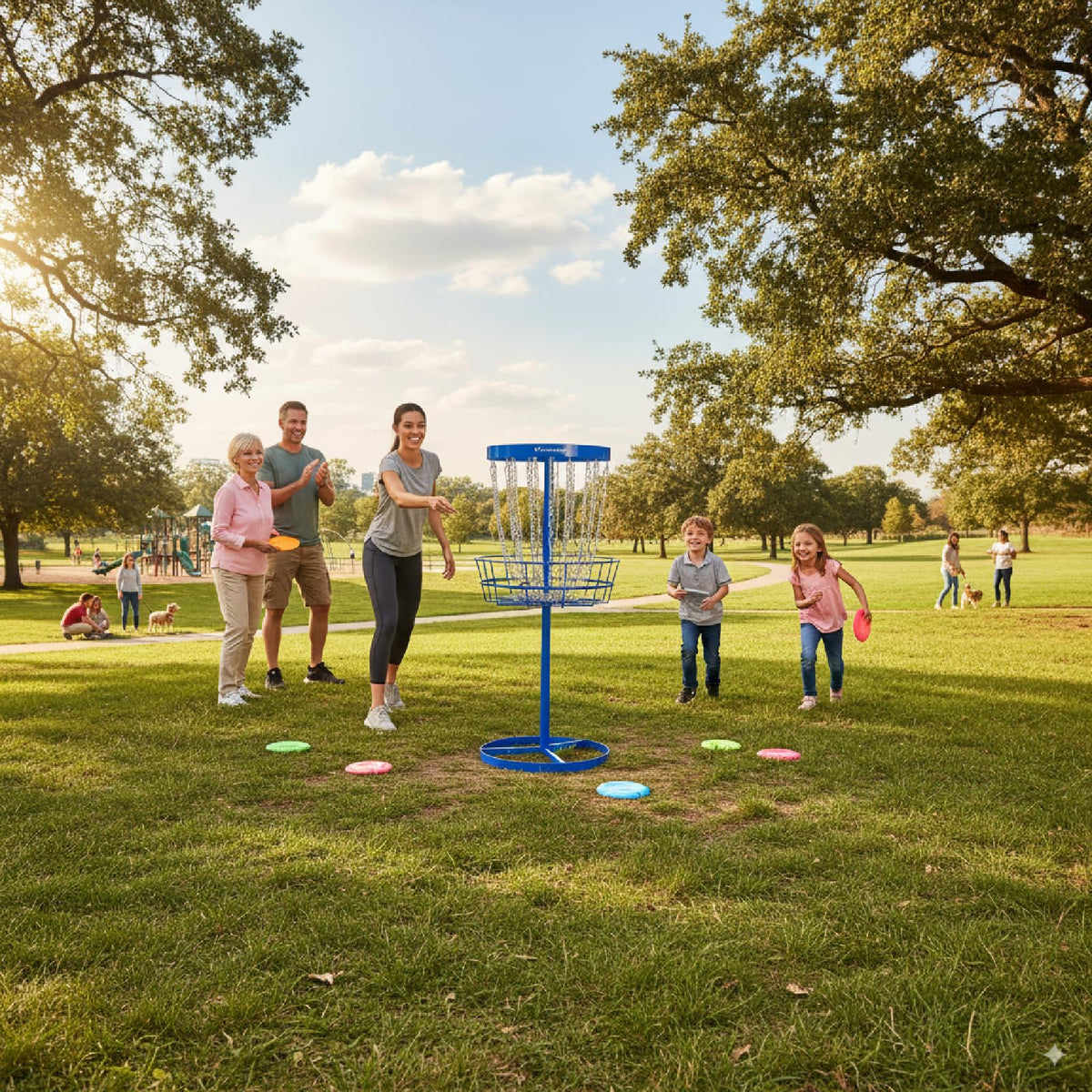 7RiversART backyard disc golf practice setup for focused training