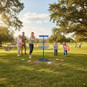 7RiversART backyard disc golf practice setup for focused training