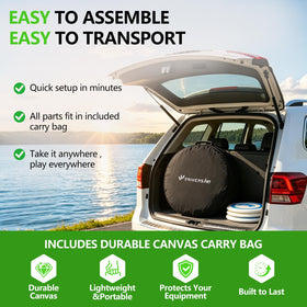 7RiversART reinforced carrying bag keeps gear organized for travel.