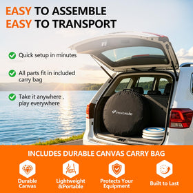 7RiversART reinforced carrying bag keeps gear organized during travel.