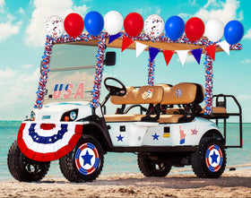 80UncleKimby Fourth of July parade decor ideas for cart and space displays