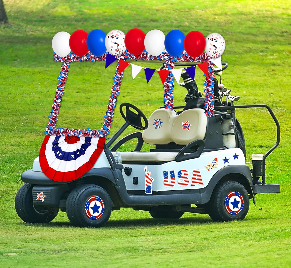 80UncleKimby golf cart stickers for quick peel-and-stick patriotic accents