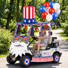 80UncleKimby golf cart stickers add patriotic branding to carts