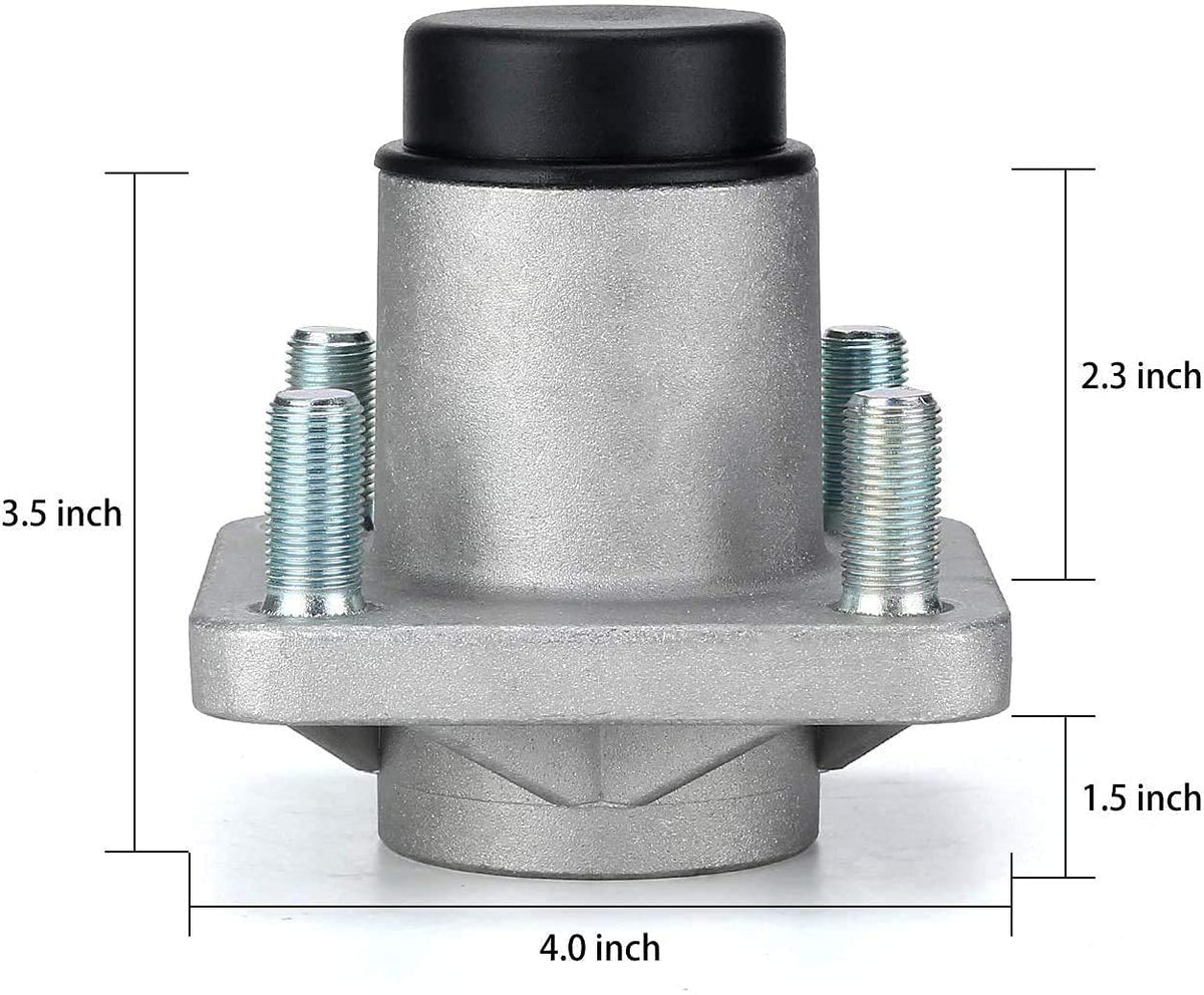 9.99WORLD MALL aluminum hub with dust caps protects components from debris.