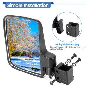 Foldable HD glass mirror by 9.99WORLD MALL offers portable, durable viewing for golf carts