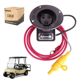 9.99WORLD MALL 48V charger receptacle front view enables reliable charging for Club Car DS