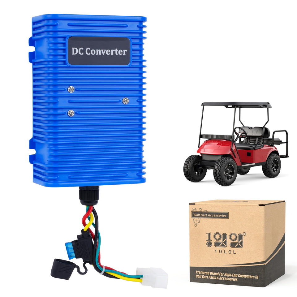 9.99WORLD MALL universal golf cart voltage reducer delivers stable 12V output for accessories