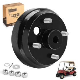 9.99WORLD MALL EZGO TXT brake drum hub front view shows compatibility and fit