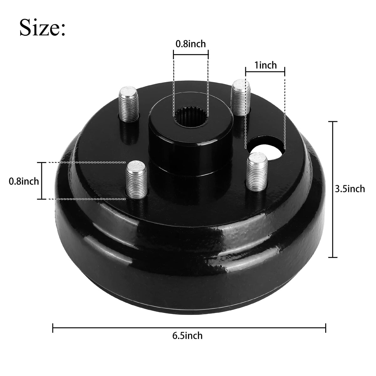 9.99WORLD MALL hub nut and flat washer closeup for secure mounting