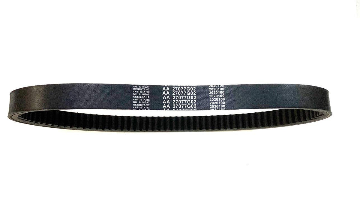 A.A drive belt EZGO gas cart closeup highlights durable aftermarket quality